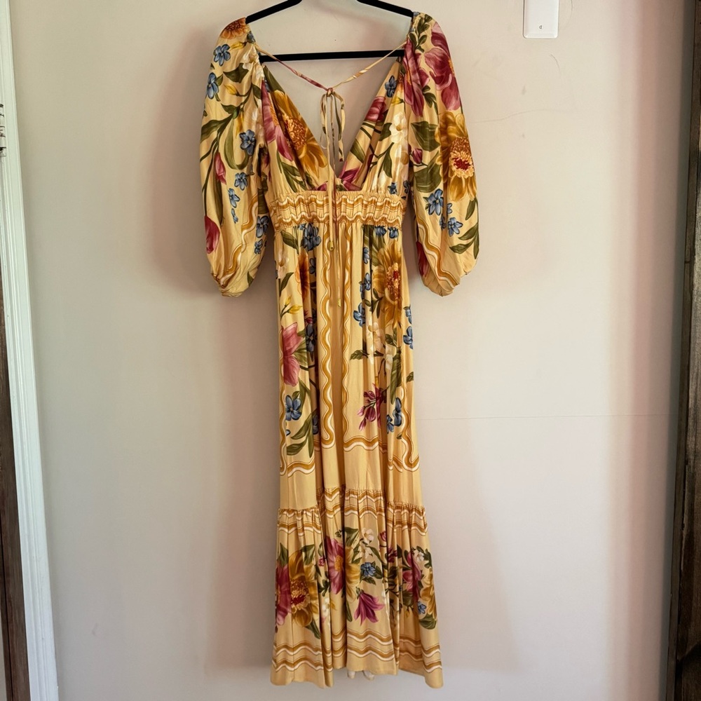Farm Rio Vestido Cropped Floral Mari Amarelo - Picture 7 of 9